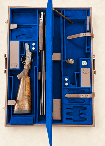 Leather Gun Case for 2 guns 32" Barrels