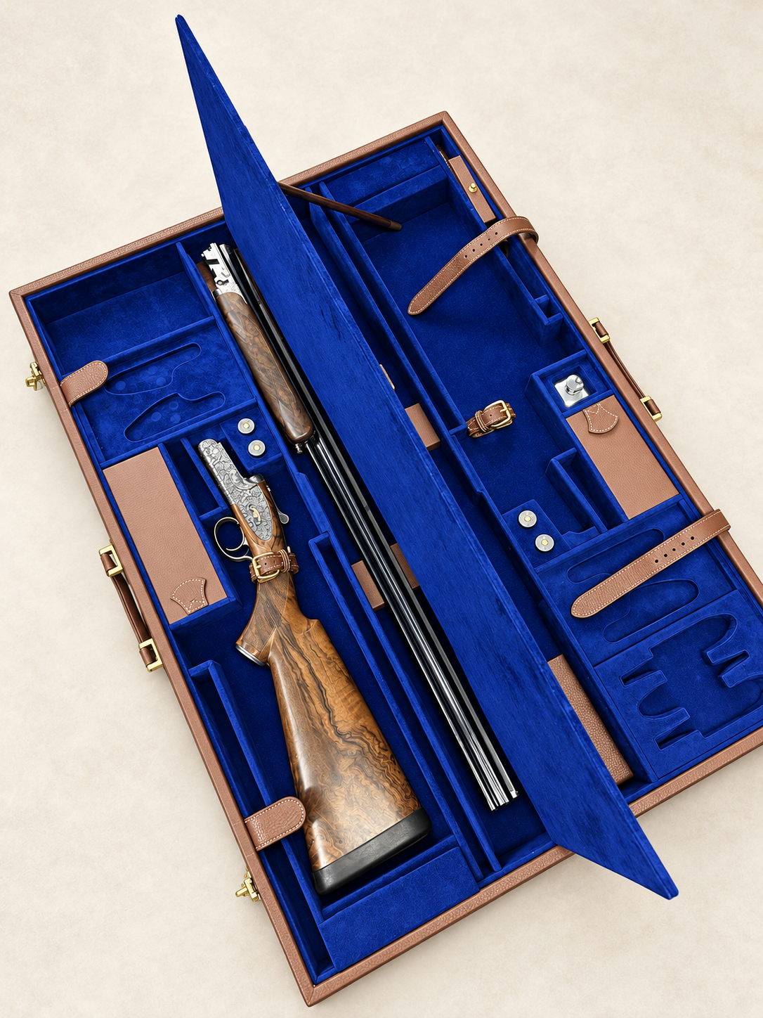 Leather Gun Case for 2 guns 32" Barrels